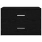 vidaXL Ντουλάπι με 2 συρτάρια Μαύρη δρυς 60x31x40 cm Ξύλινη κατασκευή