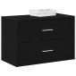 vidaXL Ντουλάπι με 2 συρτάρια Μαύρη δρυς 60x31x40 cm Ξύλινη κατασκευή