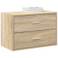 vidaXL Ντουλάπι με 2 συρτάρια Sonoma Δρυς 60x31x40 εκ. από Επεξ. Ξύλο