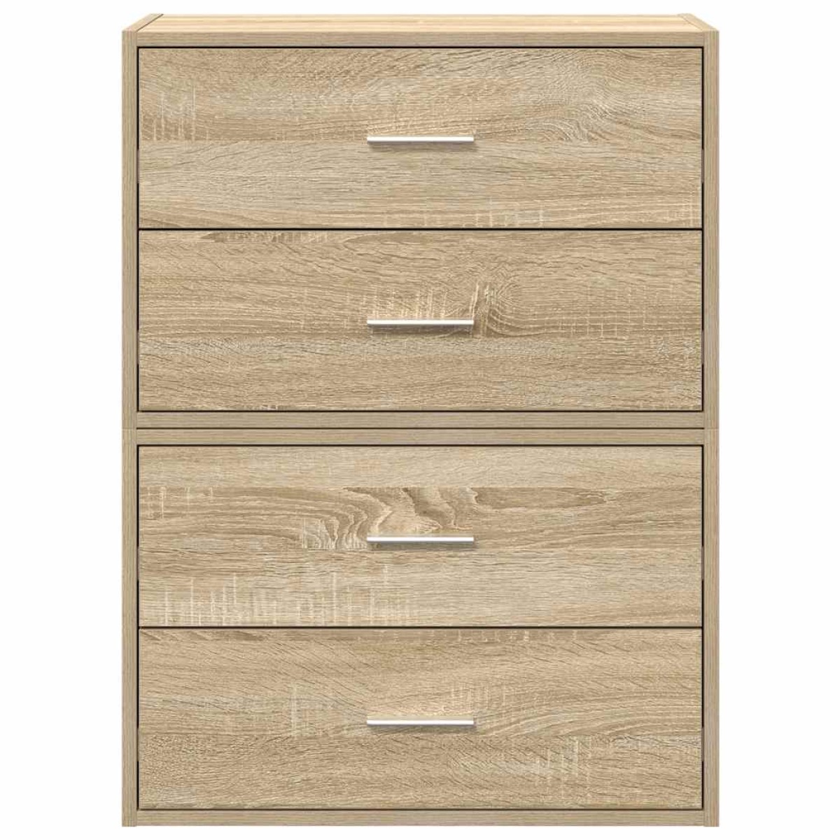 vidaXL Ντουλάπια με 4 συρτάρια 2 τεμ. Sonoma Δρυς 60x31x40 εκ.
