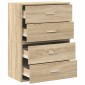 vidaXL Ντουλάπια με 4 συρτάρια 2 τεμ. Sonoma Δρυς 60x31x40 εκ.