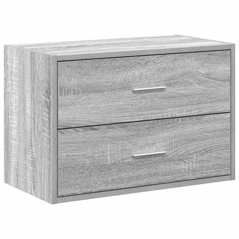vidaXL Ντουλάπι με 2 συρτάρια Γκρι Sonoma 60x31x40 εκ. από Επεξ. Ξύλο