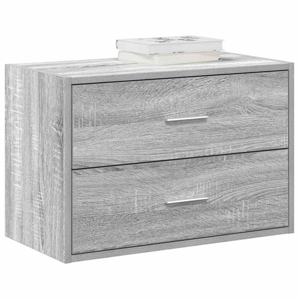 vidaXL Ντουλάπι με 2 συρτάρια Γκρι Sonoma 60x31x40 εκ. από Επεξ. Ξύλο