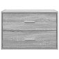 vidaXL Ντουλάπι με 2 συρτάρια Γκρι Sonoma 60x31x40 εκ. από Επεξ. Ξύλο