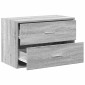 vidaXL Ντουλάπι με 2 συρτάρια Γκρι Sonoma 60x31x40 εκ. από Επεξ. Ξύλο