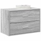vidaXL Ντουλάπι με 2 συρτάρια Γκρι Sonoma 60x31x40 εκ. από Επεξ. Ξύλο