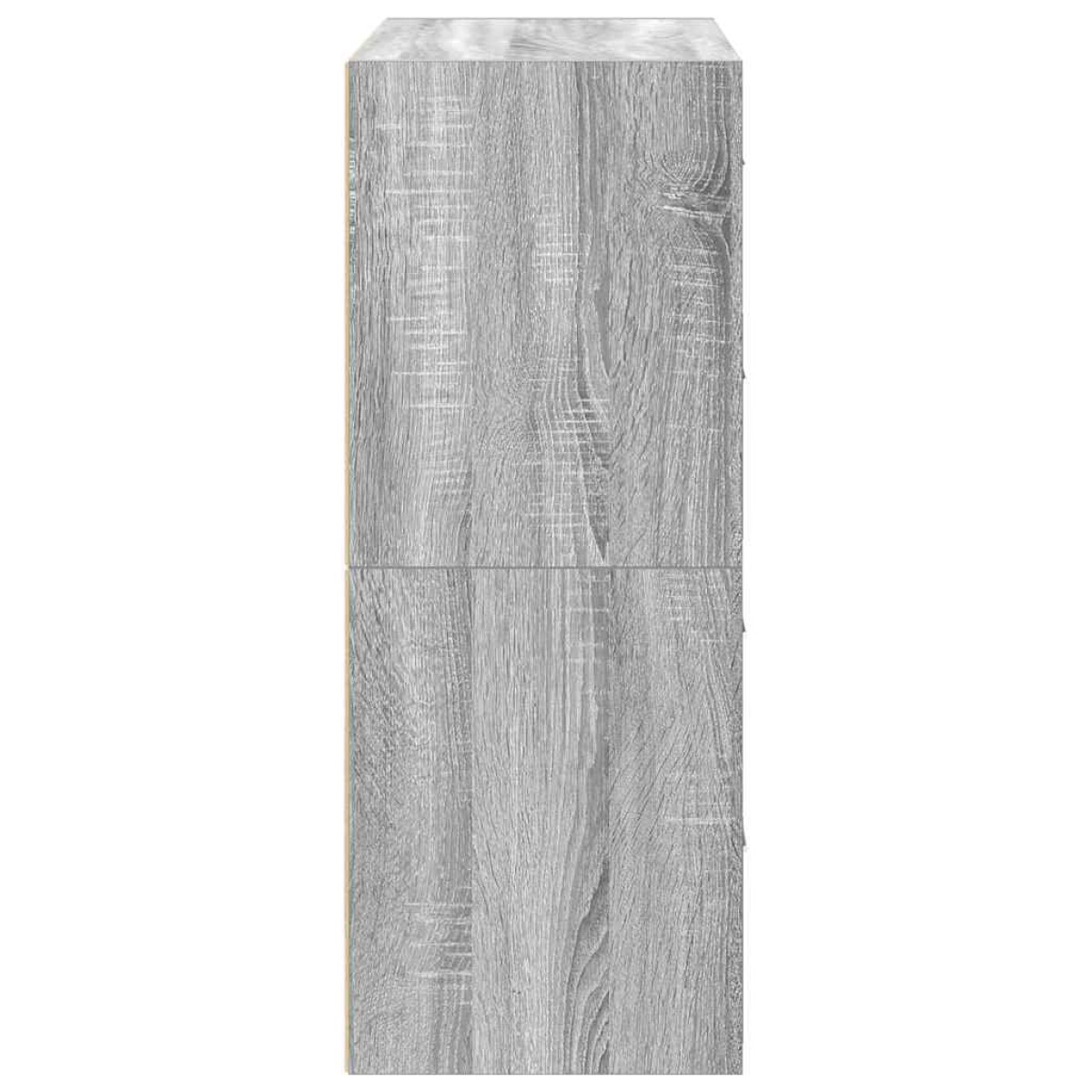 vidaXL Ντουλάπια με 4 συρτάρια 2 τεμ. Γκρι Sonoma 60x31x40 εκ.