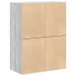 vidaXL Ντουλάπια με 4 συρτάρια 2 τεμ. Γκρι Sonoma 60x31x40 εκ.