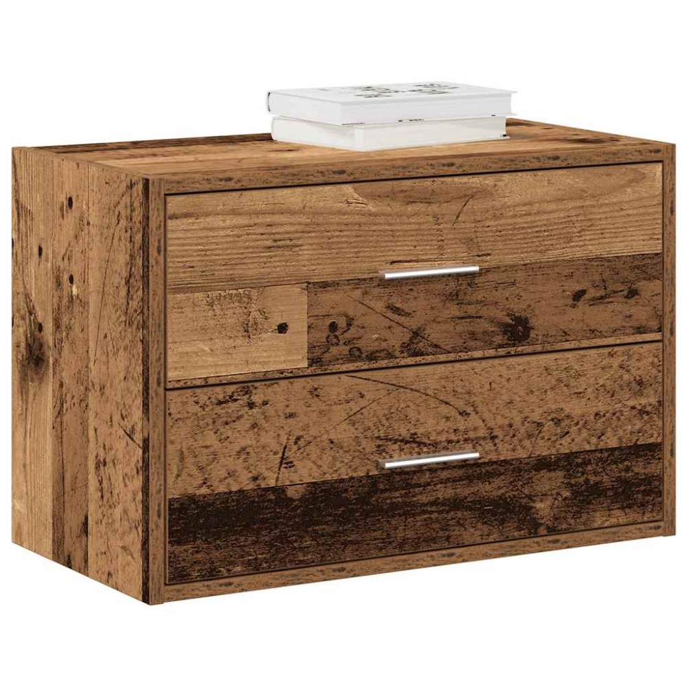vidaXL Ντουλάπι με 2 συρτάρια Παλαιού Ξύλου 60x31x40εκ. από Επεξ. Ξύλο