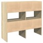 vidaXL Ράφια παπουτσιών 2 τμχ στοιβαζόμενα Sonoma Oak 89,5x30x40 cm