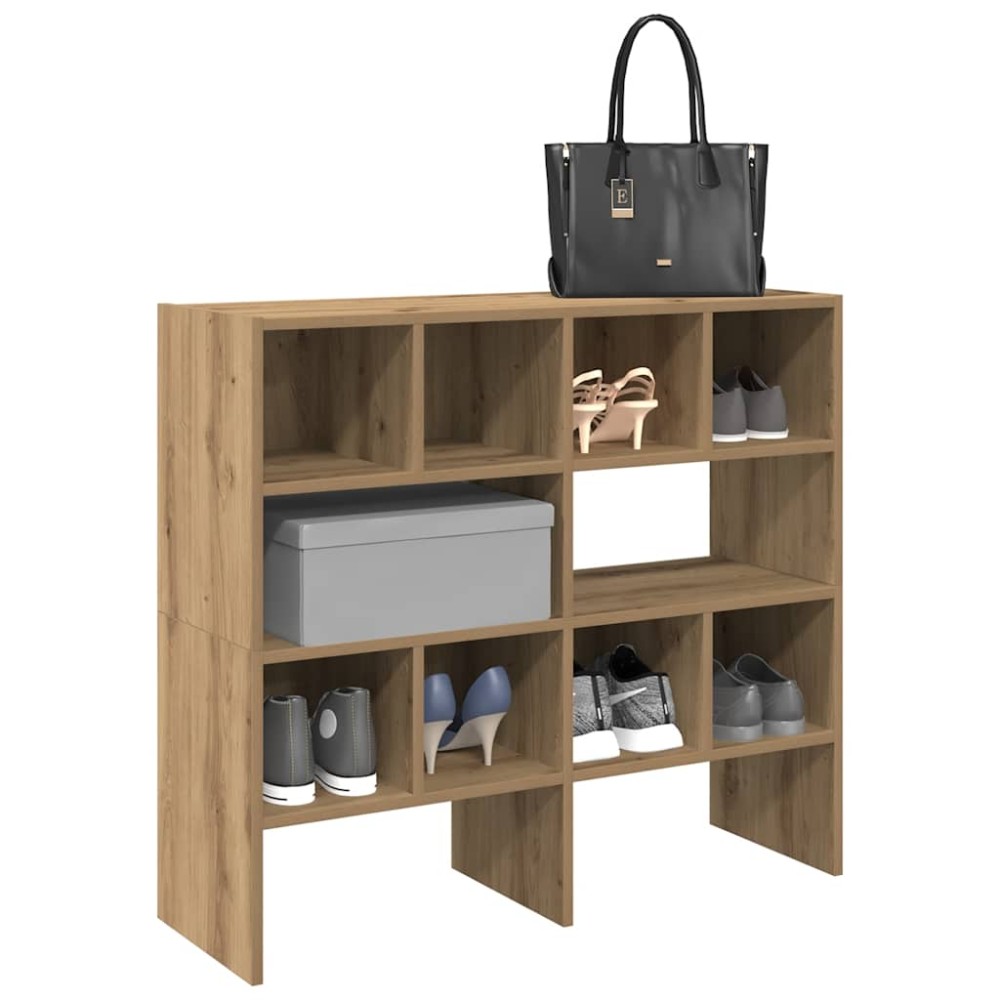 vidaXL Ράφια παπουτσιών 2 τμχ στοιβαζόμενα Artisan Oak 89,5x30x40 cm