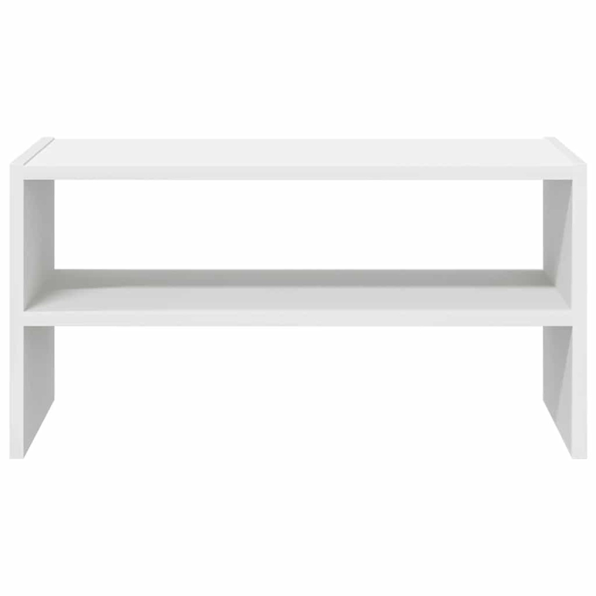 vidaXL Ράφι παπουτσιών στοιβαζόμενο λευκό 60x30x30,5 cm