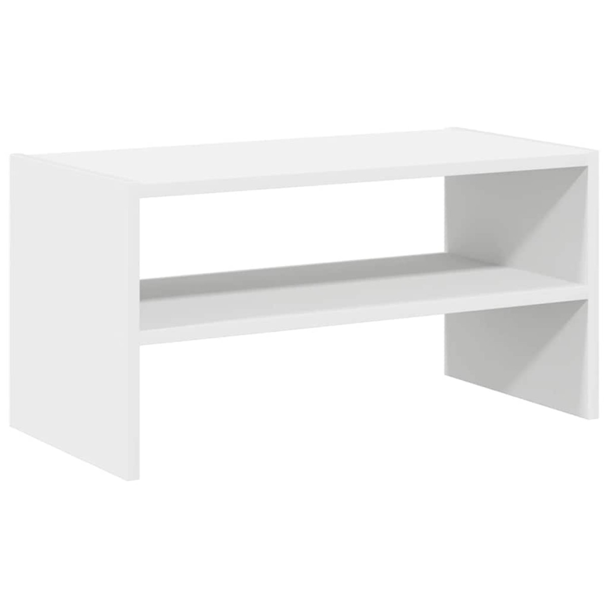 vidaXL Ράφι παπουτσιών στοιβαζόμενο λευκό 60x30x30,5 cm