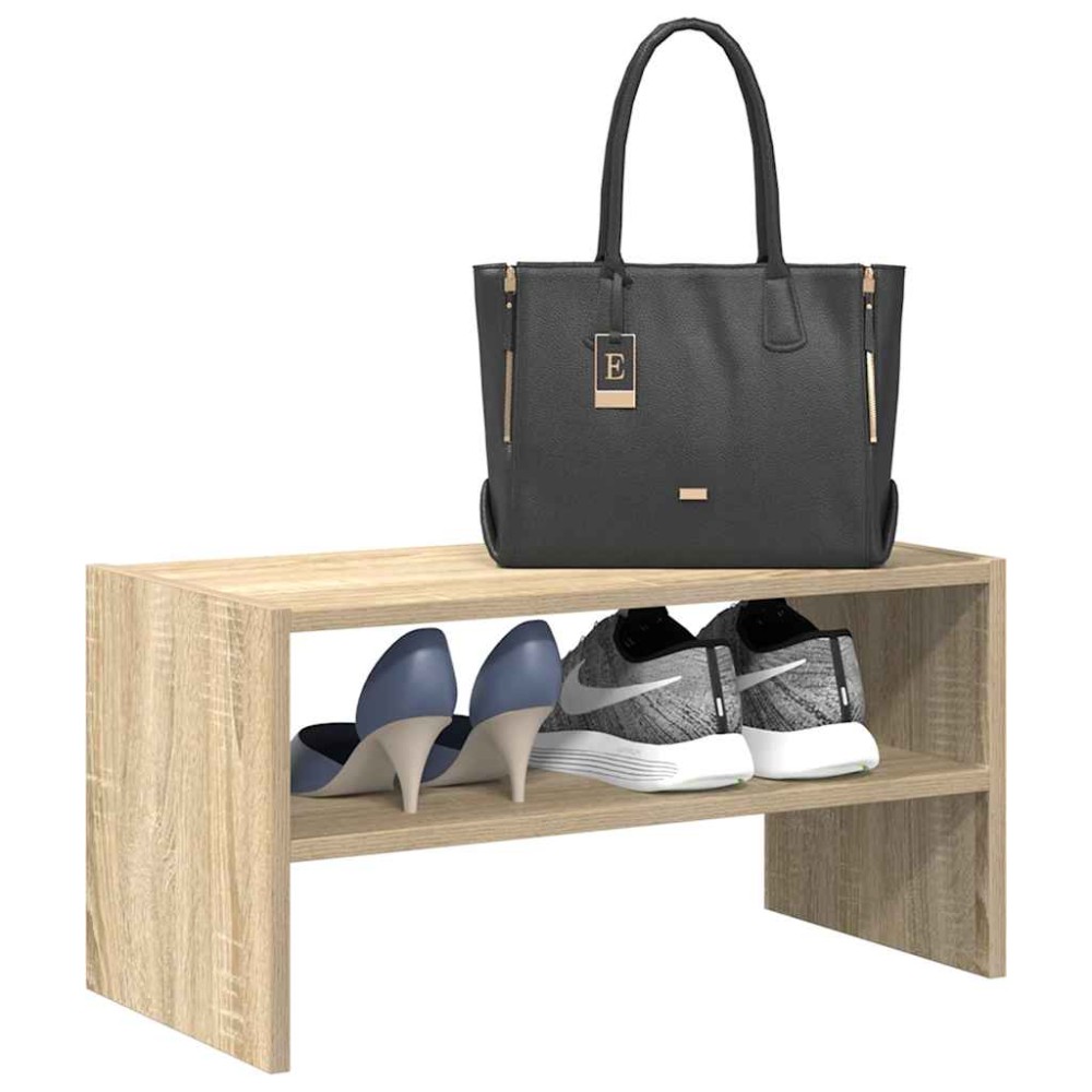 vidaXL Ράφι παπουτσιών στοιβαζόμενο Sonoma Oak 60x30x30,5 cm