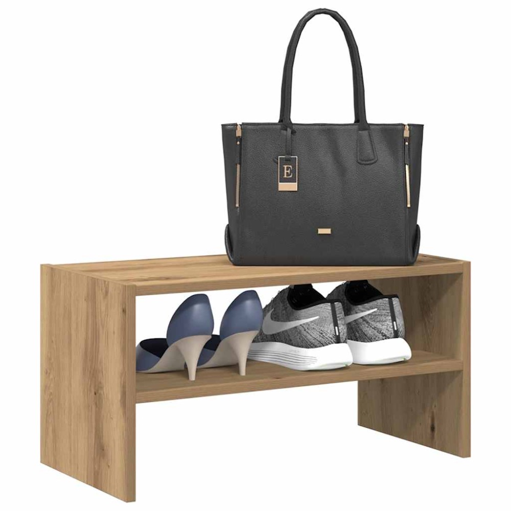 vidaXL Ράφι παπουτσιών στοιβαζόμενο Artisan Oak 60x30x30,5 cm
