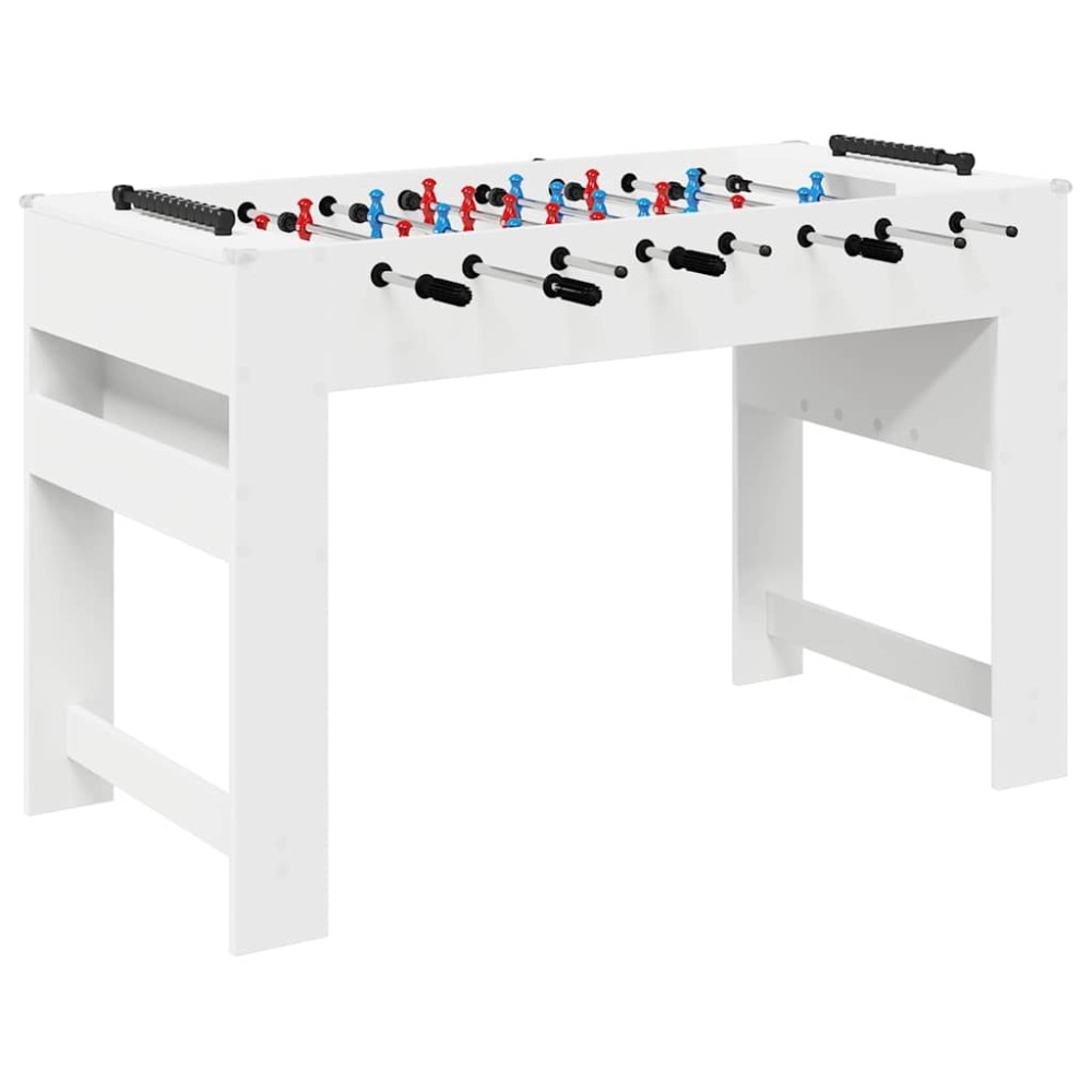 vidaXL Τραπέζι Φουτμπολ Λευκός 125 x 60,5 x 80 εκ. Επεξεργασμένο Ξύλο