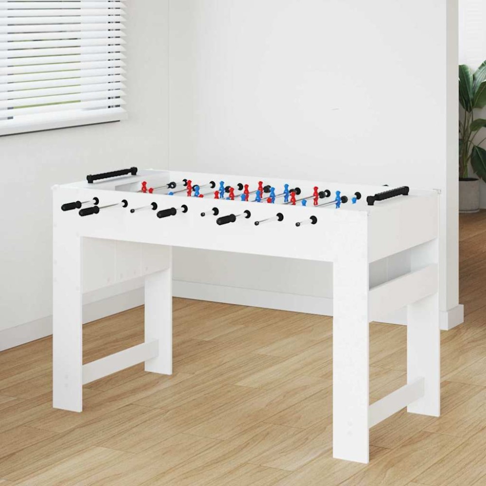 vidaXL Τραπέζι Φουτμπολ Λευκός 125 x 60,5 x 80 εκ. Επεξεργασμένο Ξύλο