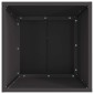 vidaXL Φωτιά σε μπολ Μαύρο 40 x 40 x 35 cm Ατσάλι Σκληρυθέν στον Αέρα