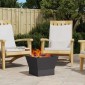 vidaXL Φωτιά σε μπολ Μαύρο 40 x 40 x 35 cm Ατσάλι Σκληρυθέν στον Αέρα