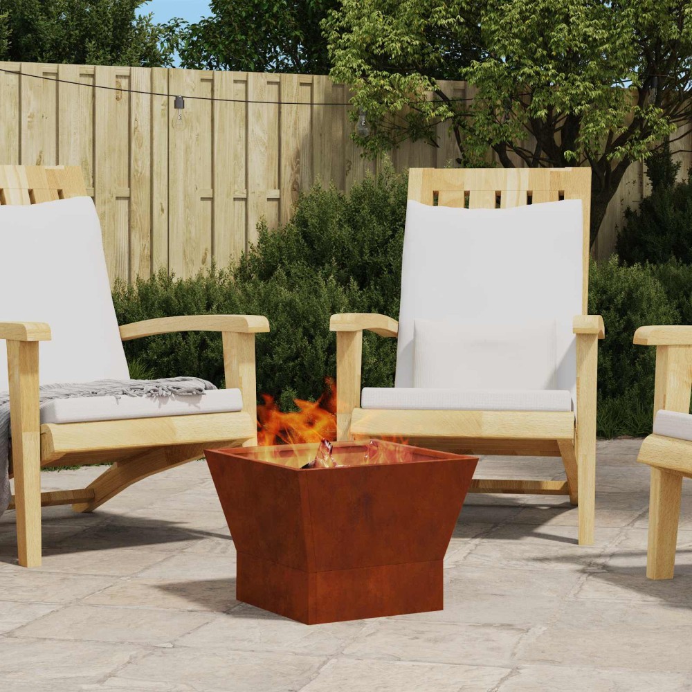vidaXL Φωτιά σε μπολ Καφέ 40 x 40 x 35 cm Ατσάλι Σκληρυθέν στον Αέρα