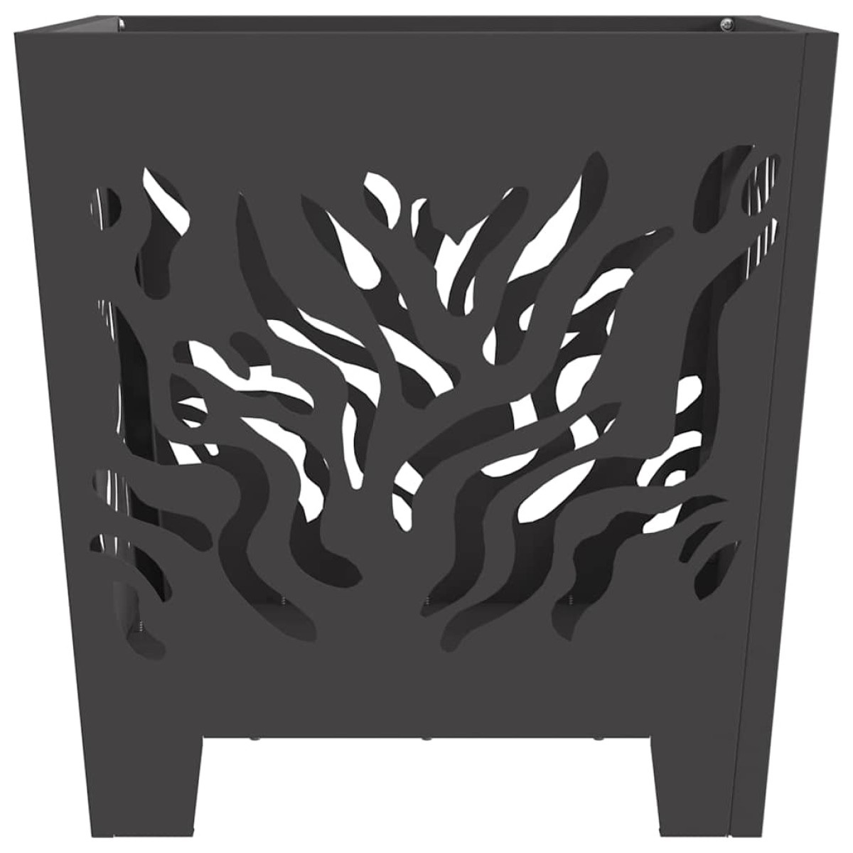 vidaXL Φωτιά Μαύρο 40 x 40 x 40 cm Ατσάλι σκληρυθέν στον αέρα