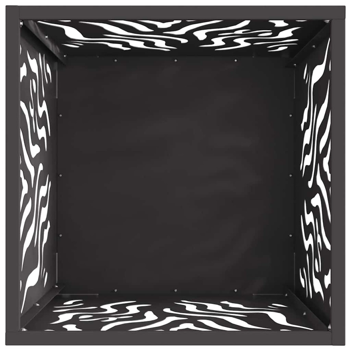 vidaXL Φωτιά Μαύρο 40 x 40 x 40 cm Ατσάλι σκληρυθέν στον αέρα