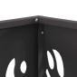 vidaXL Φωτιά Μαύρο 40 x 40 x 40 cm Ατσάλι σκληρυθέν στον αέρα