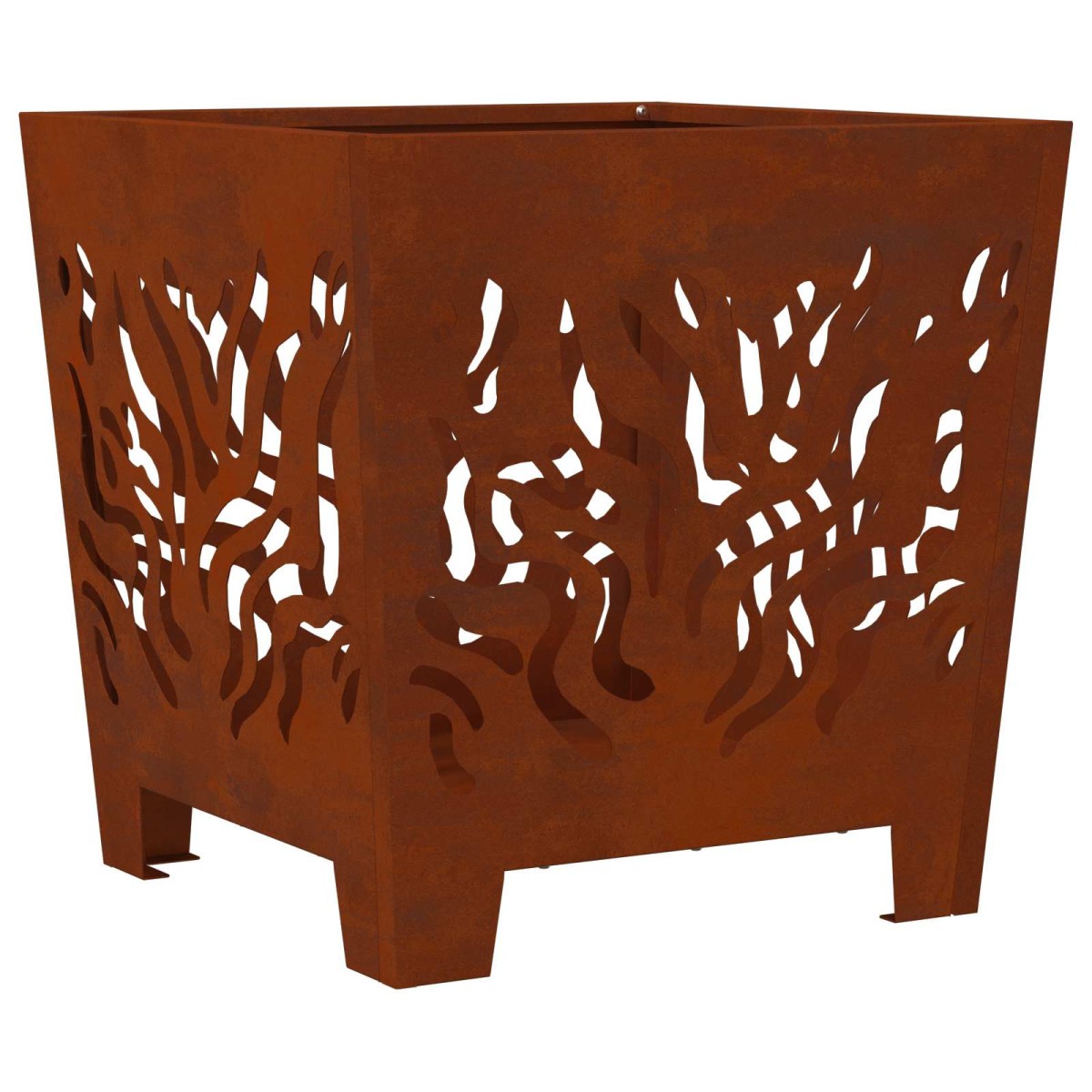 vidaXL Φωτιά Καφέ 40 x 40 x 40 cm Ατσάλι σκληρυθέν στον αέρα
