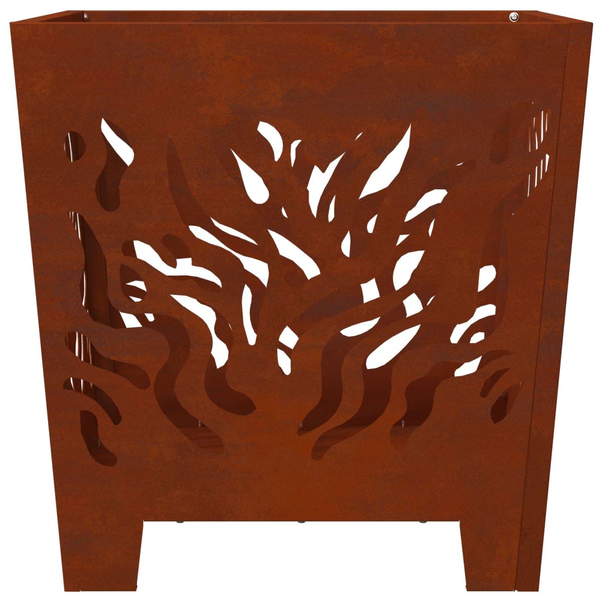 vidaXL Φωτιά Καφέ 40 x 40 x 40 cm Ατσάλι σκληρυθέν στον αέρα