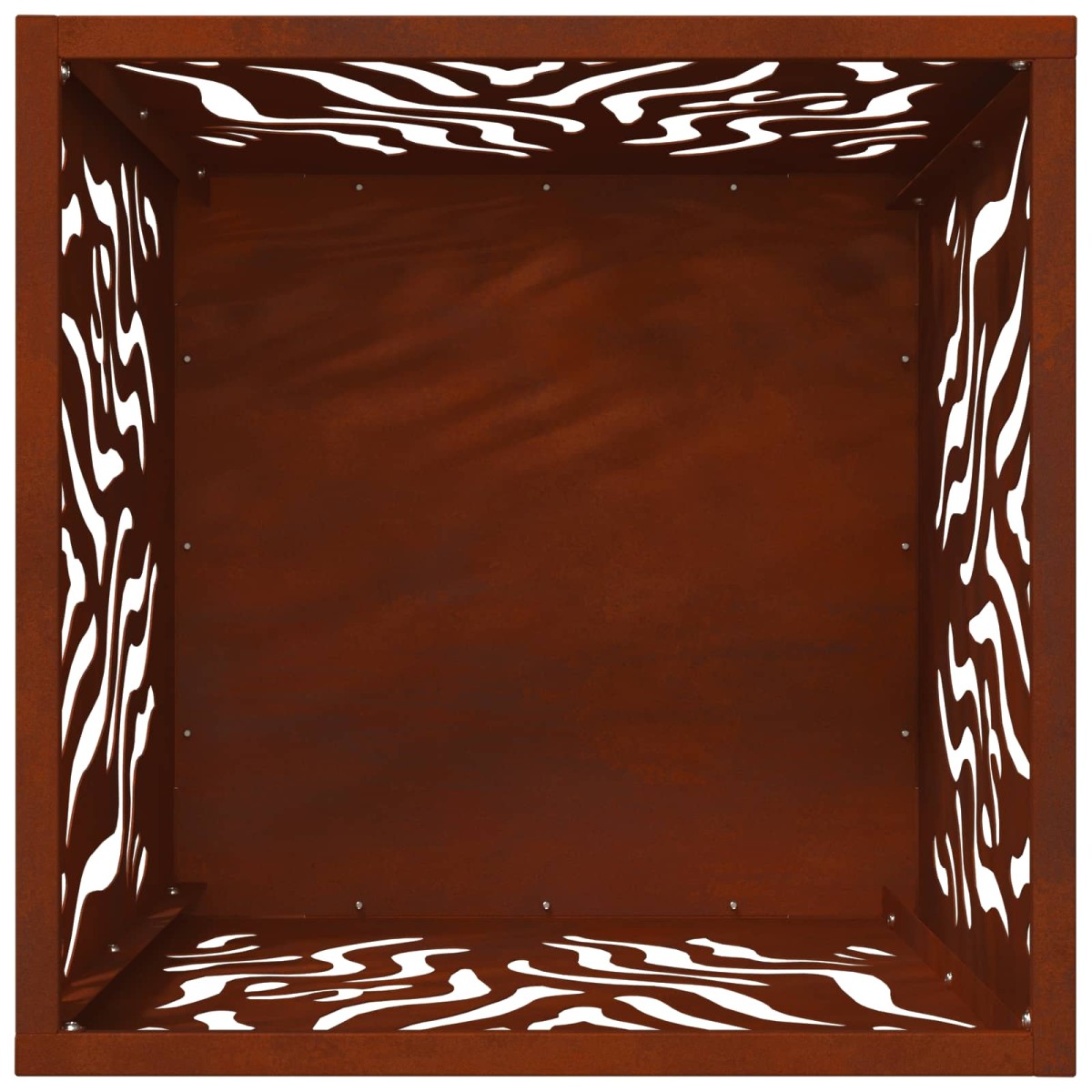 vidaXL Φωτιά Καφέ 40 x 40 x 40 cm Ατσάλι σκληρυθέν στον αέρα