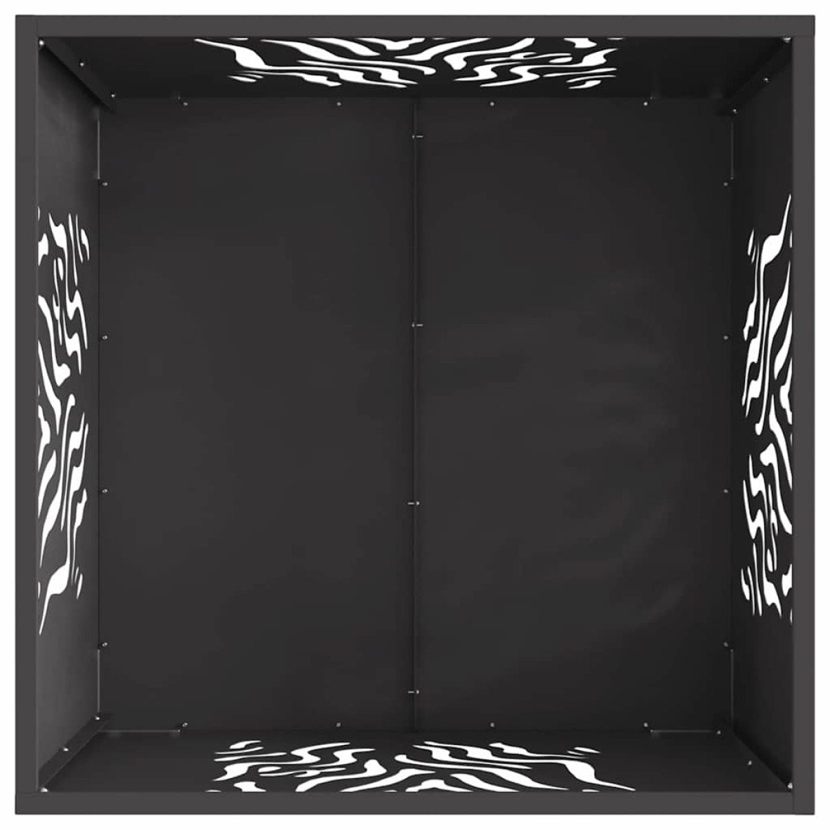 vidaXL Φωτιά Μαύρο 60 x 60 x 40 cm Ατσάλι σκληρυθέν στον αέρα
