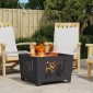 vidaXL Φωτιά Μαύρο 60 x 60 x 40 cm Ατσάλι σκληρυθέν στον αέρα