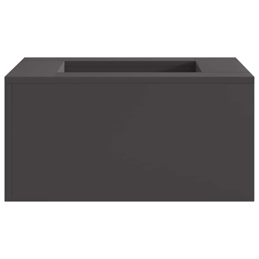 vidaXL Φωτιά Μπολ Μαύρο 60 x 60 x 30 cm Ατσάλι Σκληρυθέν στον Αέρα