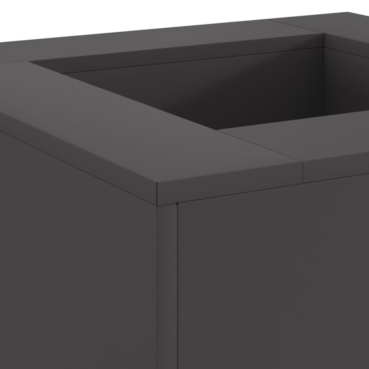 vidaXL Φωτιά Μπολ Μαύρο 60 x 60 x 30 cm Ατσάλι Σκληρυθέν στον Αέρα