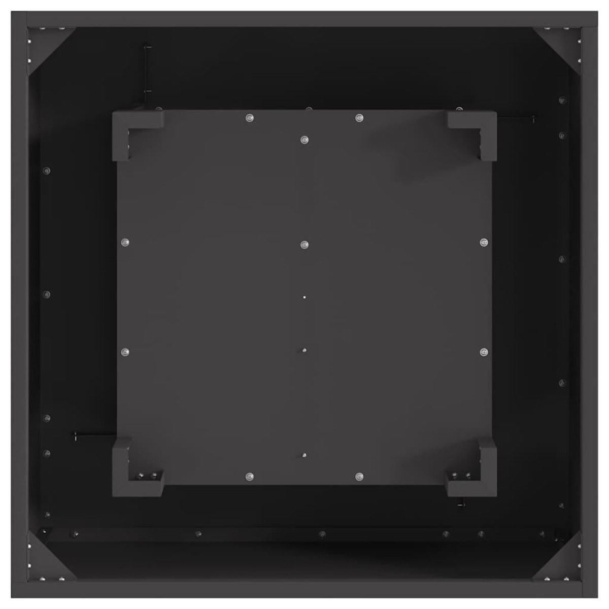 vidaXL Φωτιά Μπολ Μαύρο 60 x 60 x 30 cm Ατσάλι Σκληρυθέν στον Αέρα