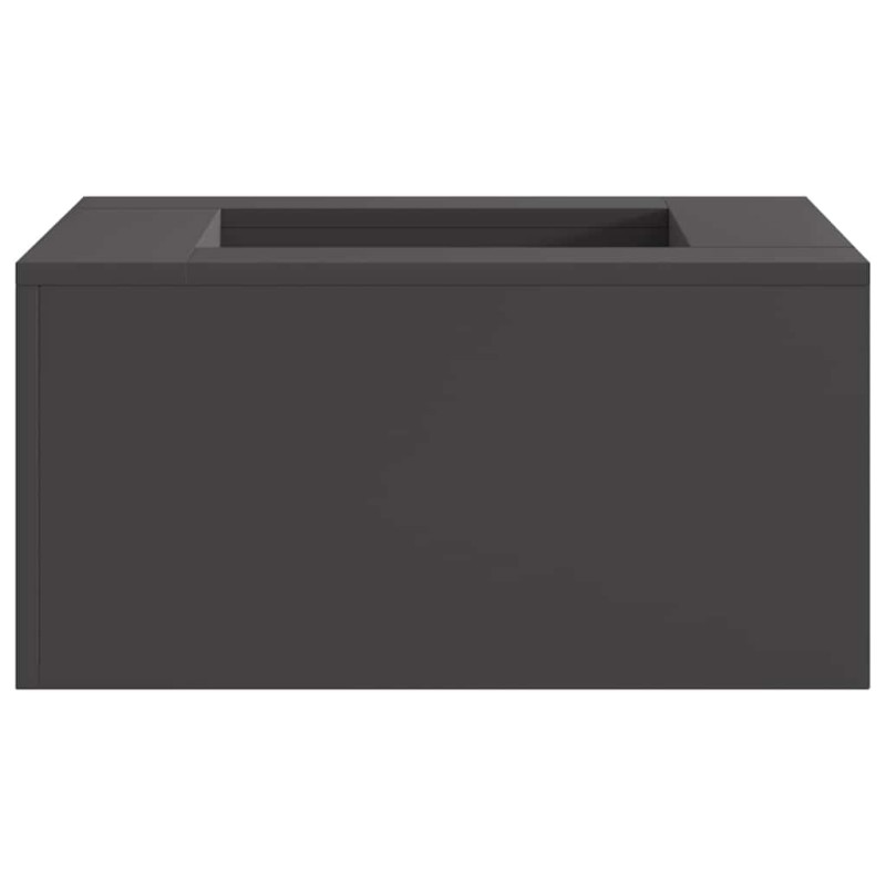 vidaXL Φωτιά Μπολ Μαύρο 60 x 60 x 30 cm Ατσάλι Σκληρυθέν στον Αέρα