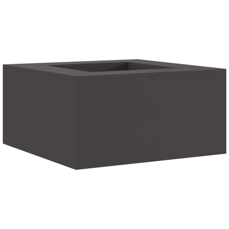 vidaXL Φωτιά Μπολ Μαύρο 80 x 80 x 40 cm Ατσάλι Σκληρυθέν στον Αέρα