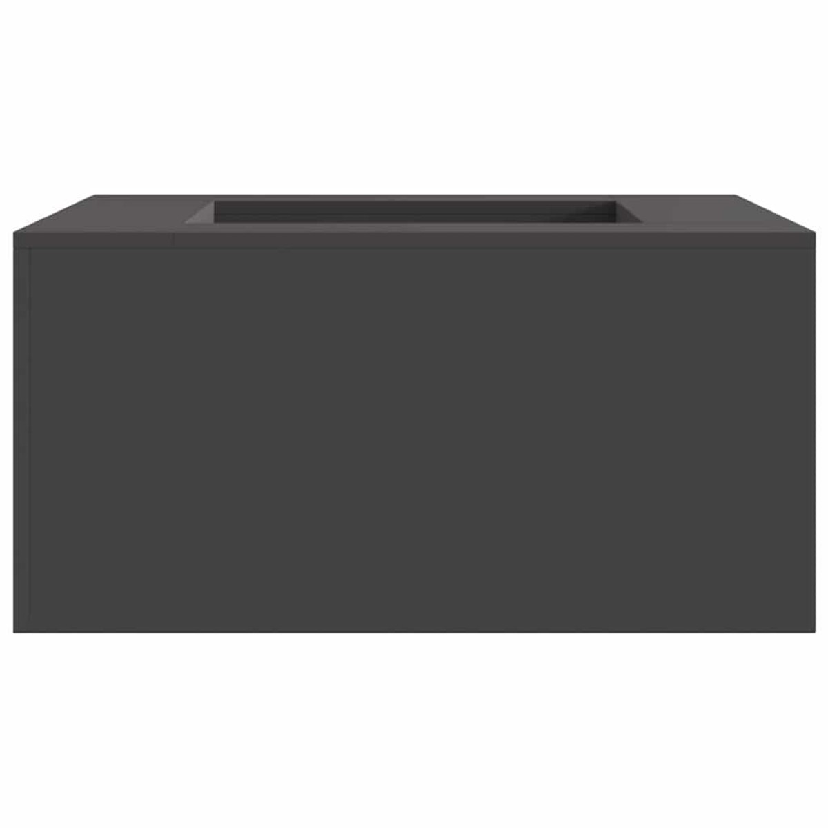 vidaXL Φωτιά Μπολ Μαύρο 80 x 80 x 40 cm Ατσάλι Σκληρυθέν στον Αέρα