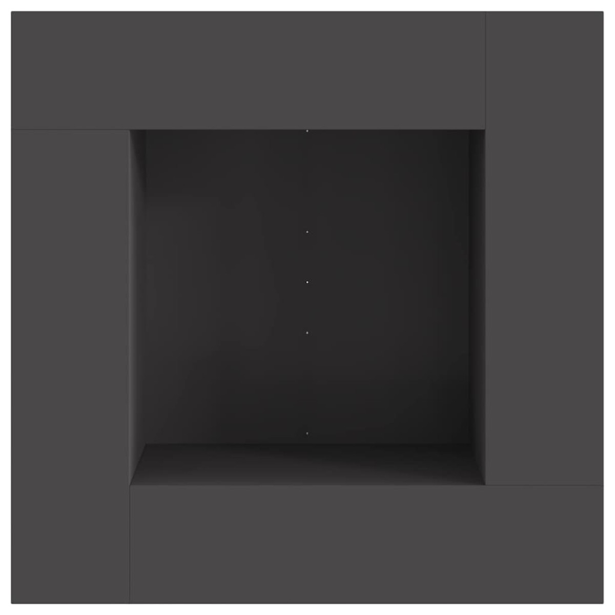 vidaXL Φωτιά Μπολ Μαύρο 80 x 80 x 40 cm Ατσάλι Σκληρυθέν στον Αέρα