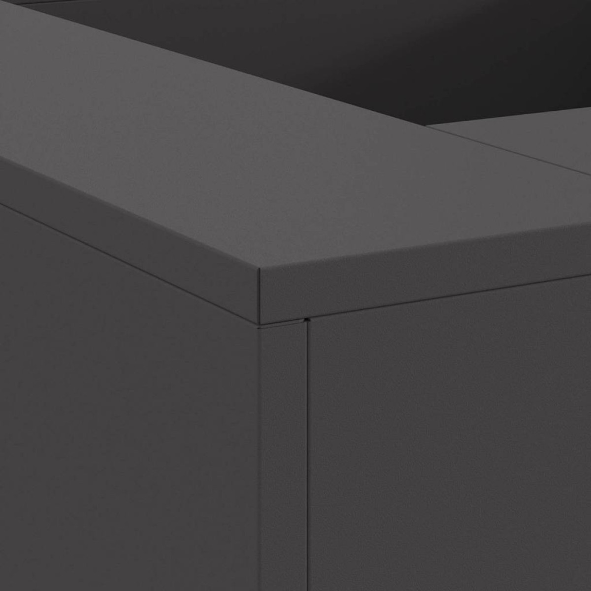 vidaXL Φωτιά Μπολ Μαύρο 80 x 80 x 40 cm Ατσάλι Σκληρυθέν στον Αέρα