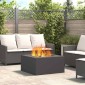 vidaXL Φωτιά Μπολ Μαύρο 80 x 80 x 40 cm Ατσάλι Σκληρυθέν στον Αέρα