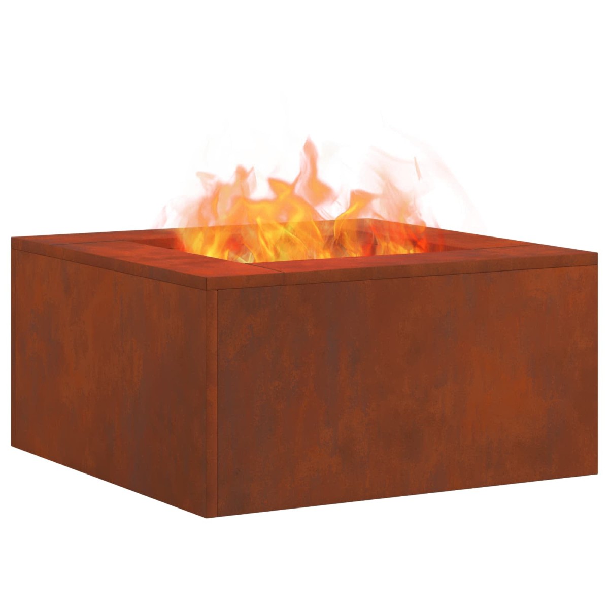 vidaXL Φωτιά Μπολ Σκ rusty 80 x 80 x 40 cm Ατσάλι Σκληρυθέν στον Αέρα