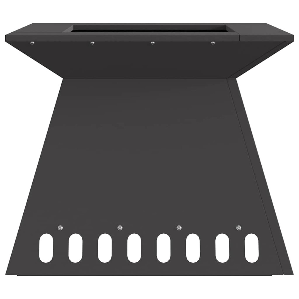 vidaXL Φωτιά Μπολ Μαύρο 48 x 48 x 40 εκ Ατσάλι Σκληρυθέν στον Αέρα