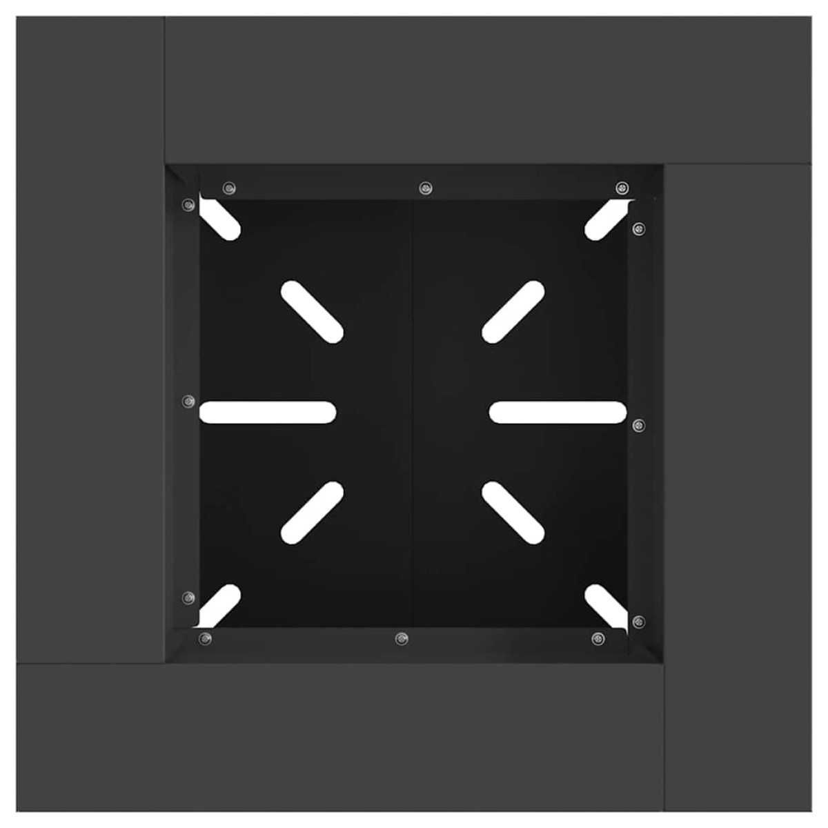 vidaXL Φωτιά Μπολ Μαύρο 48 x 48 x 40 εκ Ατσάλι Σκληρυθέν στον Αέρα