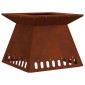 vidaXL Φωτιά Μπολ Σκ rusty 48 x 48 x 40 εκ Ατσάλι Σκληρυθέν στον Αέρα