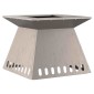 vidaXL Φωτιά Μπολ Σκ rusty 48 x 48 x 40 εκ Ατσάλι Σκληρυθέν στον Αέρα
