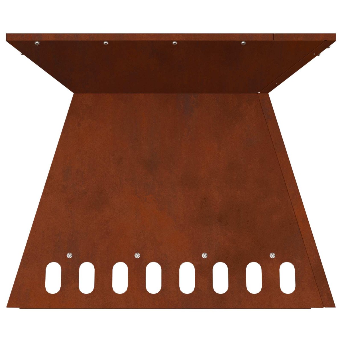 vidaXL Φωτιά Μπολ Σκ rusty 48 x 48 x 40 εκ Ατσάλι Σκληρυθέν στον Αέρα