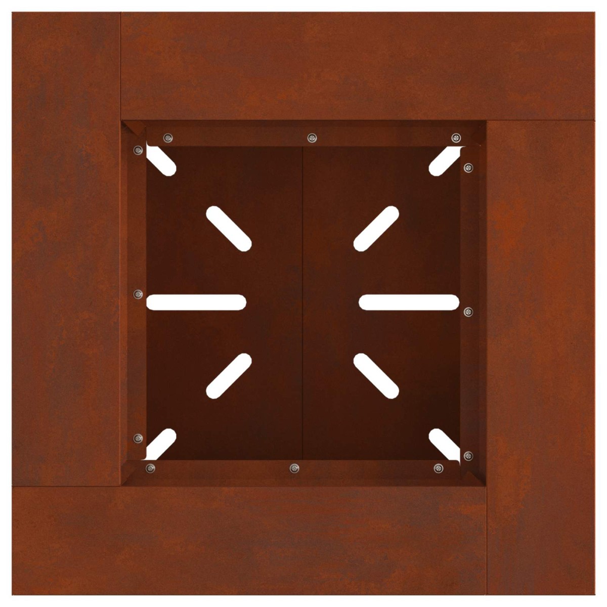 vidaXL Φωτιά Μπολ Σκ rusty 48 x 48 x 40 εκ Ατσάλι Σκληρυθέν στον Αέρα