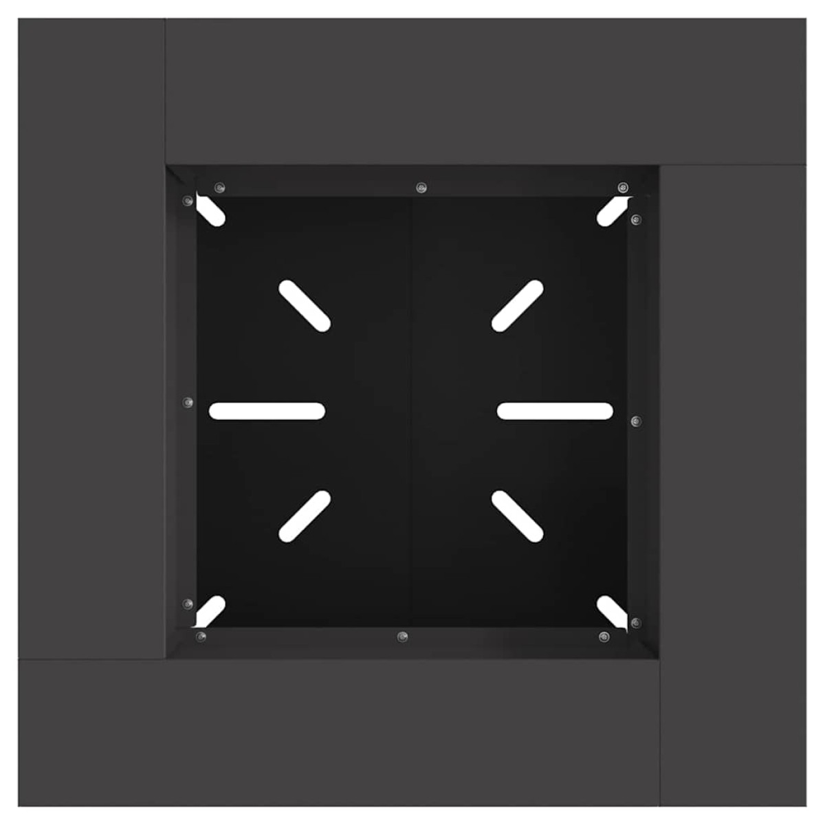 vidaXL Φωτιά Μπολ Μαύρο 60 x 60 x 50 εκ Ατσάλι Σκληρυθέν στον Αέρα