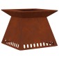 vidaXL Φωτιά Μπολ Σκ rusty 60 x 60 x 50 εκ Ατσάλι Σκληρυθέν στον Αέρα
